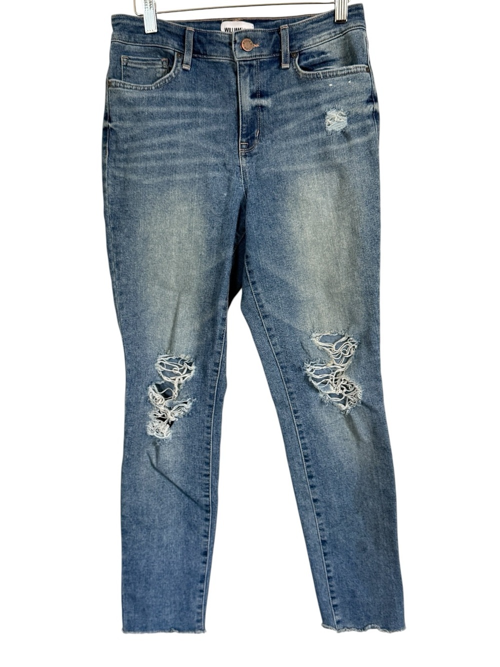 William Rast High Rise Ankle Skinny Distressed Jeans Women’s Size 28